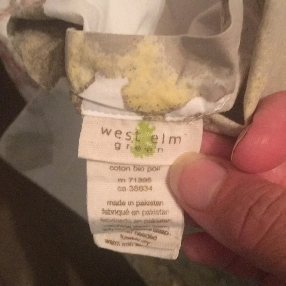 3 West Elm GREEN Shams -Fair trade certified
